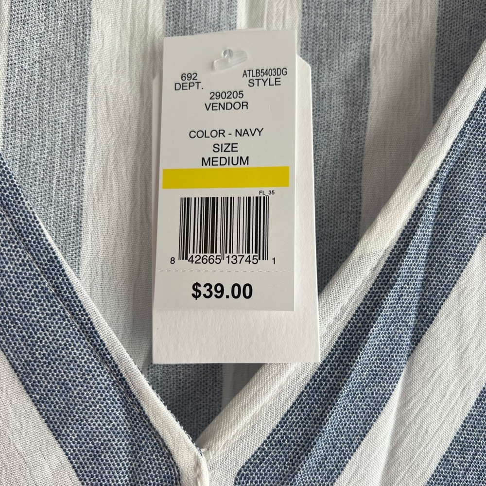 Sadie & Sage White and Blue Striped Long Sleeve - Picture 6 of 9